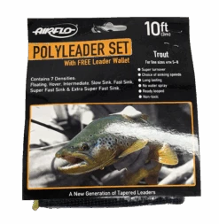 Airflo Polyleader 10' Trout Set With Wallet