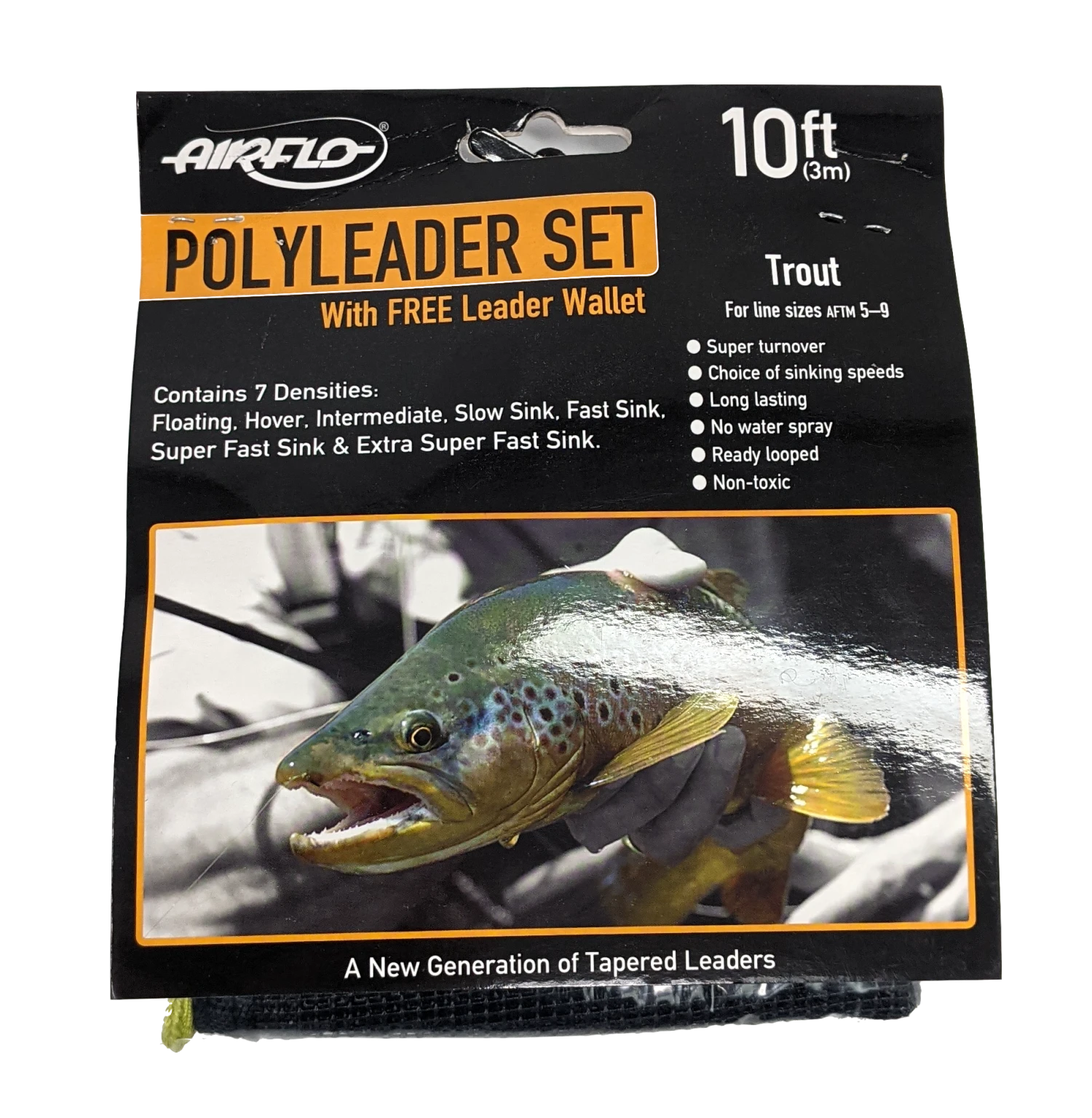 Airflo Polyleader 10' Trout Set With Wallet