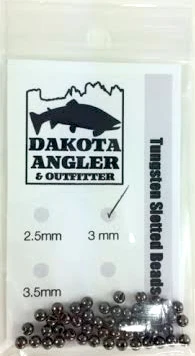 Dakota Angler And Outfitter Tungsten Slotted Beads 50 Pack
