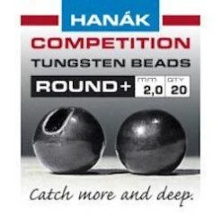 Hanak Round+ Slotted Tungsten Beads 20 Pack