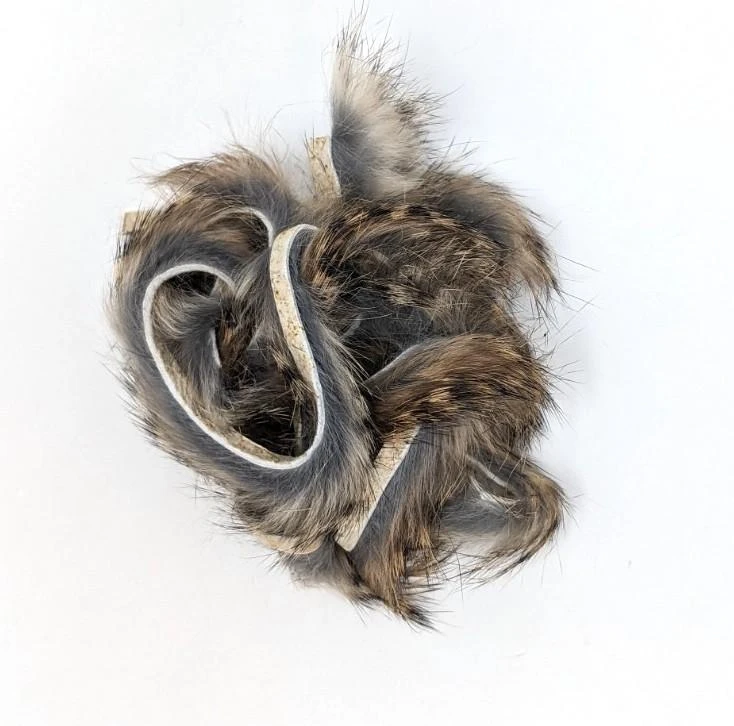 Hareline Dubbin Black Barred Rabbit Strip 1/8" - Image 3