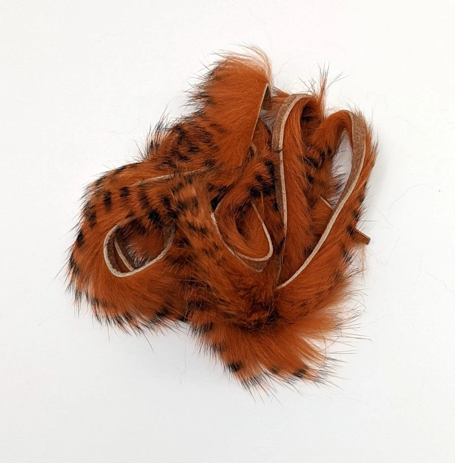 Hareline Dubbin Black Barred Rabbit Strip 1/8" - Image 12