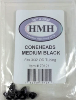 HMH Black Nickel Coneheads For Small Diameter Tubes 10 Pack