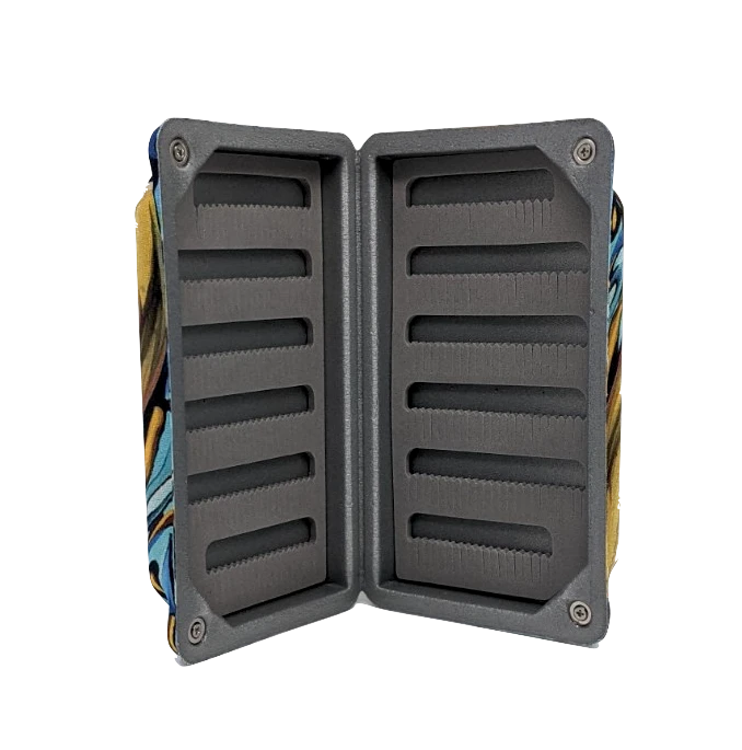 Large Lycra Covered Trout Design Fly Box - Image 2