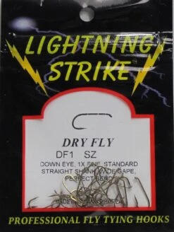 Wapsi Lightning Strike DF1 Dry Fly Hook 25 Pack