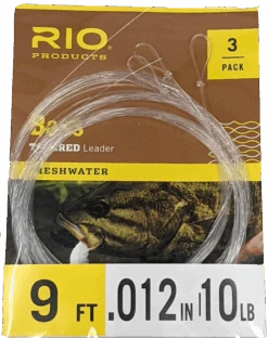 Rio Bass Leaders 9' 10lb 3-Pack