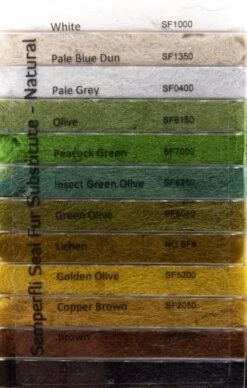 Semperfli SemperSeal - Seal Dubbing Substitute - Natural Collection - 12 Colors