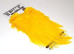 Whiting Bronze Spey Hackle Saddle White Dyed Yellow